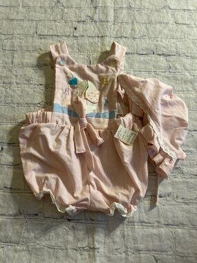 GOOD LAD PETE’S JEANS OF PHILADELPHIA COTTON BLEND BABY GIRL SEERSUCKER SET 18M